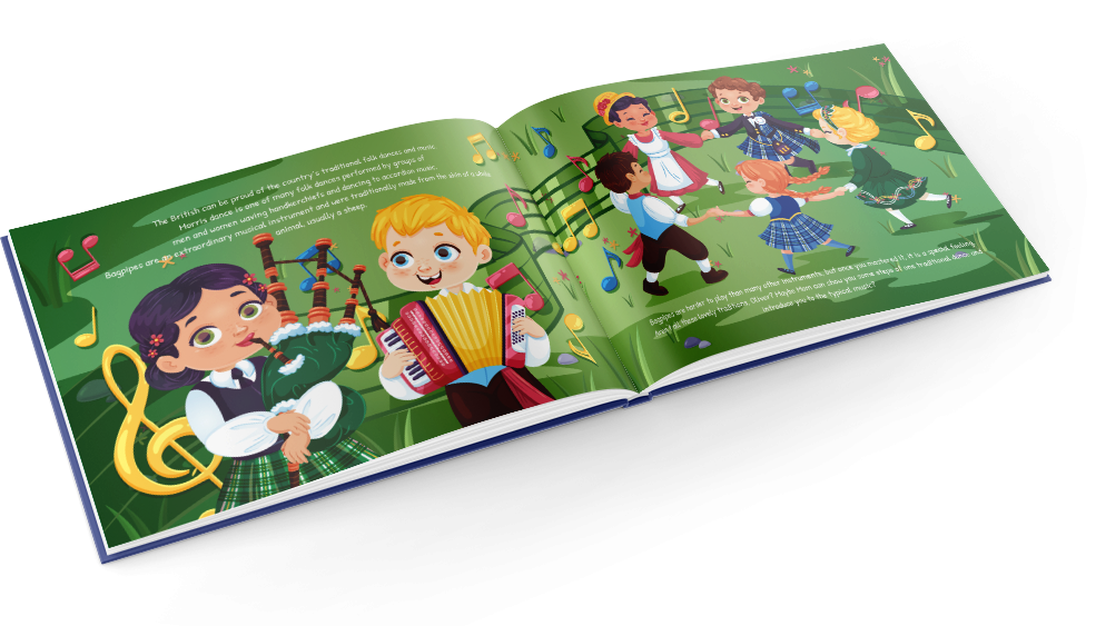 Teilen Sie mit den Kleinen eine persönliche Erfahrung über Großbritannien in diesem einzigartigen englischen Kinderbuch